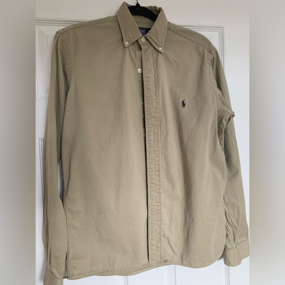 Ralph Lauren Other - Polo by Ralph Lauren - Khaki Shirt with Navy Woven Label (US S)